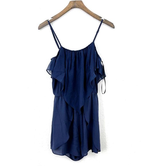 BCBGeneration Navy Blue Romper Shorts Size XS - Picture 1 of 3